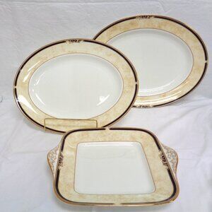 Wedgwood Cornucopia Serving Platters set of 3 Bone China Made in England